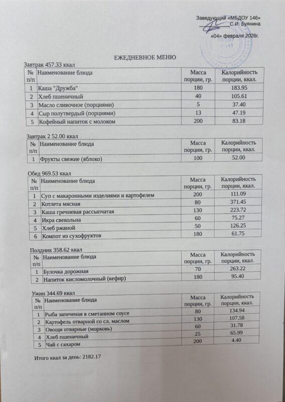 меню 04.02.2026