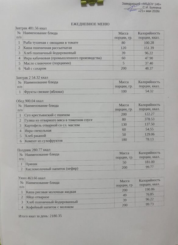 меню 21.05.2026